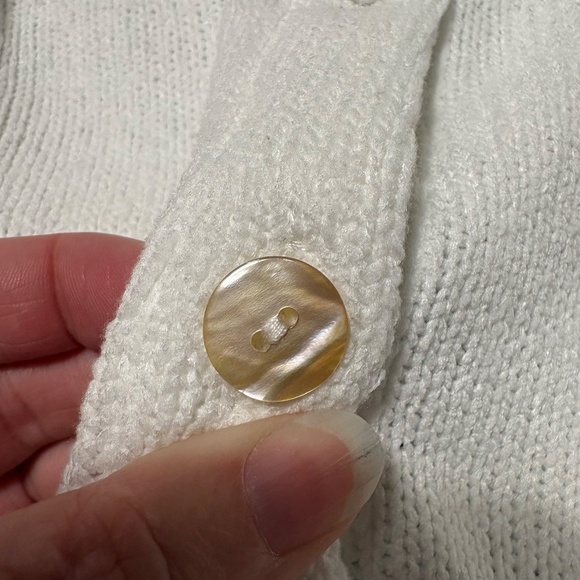 Sabo collared cardigan sweater - white - size medium / 6 - Picture 4 of 7